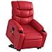 Poltrona Alzapersona Reclinabile Elettrica Rossa in Similpelle - Foto miniatura 3