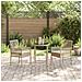 Set da giardino 3 pezzi  con cuscini color beige in polyrattan - Foto miniatura 4
