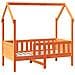 Giroletto Casetta Bambini Marrone Cera 80x160 cm Massello Pino - Foto miniatura 3