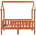 Giroletto Casetta Bambini Marrone Cera 80x160 cm Massello Pino - Foto miniatura 4