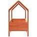 Giroletto Casetta Bambini Marrone Cera 80x160 cm Massello Pino - Foto miniatura 5