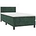 Letto a Molle con Materasso e LED Verde Scuro 90x200cm Velluto - Foto miniatura 3
