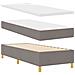 Letto con Rete e Materasso Tortora 80x200 cm Tessuto - Foto miniatura 7