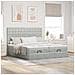 Struttura Letto Pouf con Materassi 160x200 cm in Velluto - Foto miniatura 4