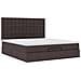 Struttura Letto Pouf con Materasso 160x200 cm in Tessuto - Foto miniatura 7