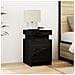 Comodino  con luci LED Nero Rovere 35x39x55 cm - Foto miniatura 2