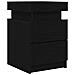 Comodino  con luci LED Nero Rovere 35x39x55 cm - Foto miniatura 4