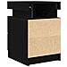 Comodino  con luci LED Nero Rovere 35x39x55 cm - Foto miniatura 8
