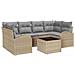 Set Divano da Giardino 7 pcs Beige e grigio 55 x 55 x 37 cm - Foto miniatura 1