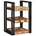 Comodino Marrone e nero 38 x 33 x 58 cm Legno Solido Recuperato - Foto miniatura 1