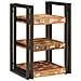 Comodino Marrone e nero 38 x 33 x 58 cm Legno Solido Recuperato - Foto miniatura 2