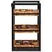 Comodino Marrone e nero 38 x 33 x 58 cm Legno Solido Recuperato - Foto miniatura 5