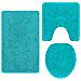 Tappeto da bagno 3 pcs Turchese 50 x 50 cm Polipropilene - Foto miniatura 1