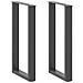 Gambe per tavolo da bar a forma di U 2 pz Antracite 40x(90-91) cm Acciaio - Foto miniatura 1