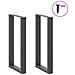 Gambe per tavolo da bar a forma di U 2 pz Antracite 40x(90-91) cm Acciaio - Foto miniatura 3