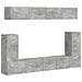 Set mobile TV 5 pcs Grigio cemento Legno multistrato - Foto miniatura 1