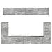 Set mobile TV 5 pcs Grigio cemento Legno multistrato - Foto miniatura 9