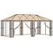 Struttura Gazebo 6 x 3 m Nero Acciaio - Foto miniatura 3
