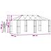 Struttura Gazebo 6 x 3 m Nero Acciaio - Foto miniatura 7