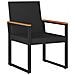 Set Mobili da Esterno 4 pcs Nero e Turchese polyrattan - Foto miniatura 8