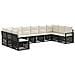 Set Divano da Giardino 10 pcs Nero polyrattan - Foto miniatura 1