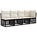 Set Divano da Giardino 10 pcs Nero polyrattan - Foto miniatura 3