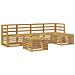 Set di divani da esterno 6 pcs Bianco Legno di Acacia Massello - Foto miniatura 1