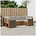 Set divano sezionale con cuscino 5 pcs Naturale e Grigio Chiaro - Foto miniatura 2