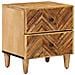 Comodino Marrone 40 x 33,5 x 46 cm Legno di mango massello - Foto miniatura 1