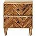 Comodino Marrone 40 x 33,5 x 46 cm Legno di mango massello - Foto miniatura 3