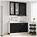 Unità Cucina KALMAR 4 pcs Nero Legno ingegnerizzato - Foto miniatura 2