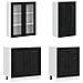 Unità Cucina KALMAR 4 pcs Nero Legno ingegnerizzato - Foto miniatura 3