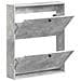 Mobiletto per Scarpe da Muro EDE 71 x 17 x 86 cm Grigio Cemento - Foto miniatura 3