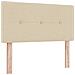 Letto box spring con materasso Crema 90 x 200 cm Tessuto - Foto miniatura 5