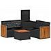 Set di divani 6 pz Nero e Bianco Crema - Foto miniatura 5