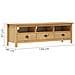 Mobile Porta TV Hill Marrone Miele 158x40x47cm Legno Pino - Foto miniatura 4