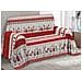 Telo Arredo Granfoulard Copritutto Cotone Copriletto Multiuso Disegni Invernali Ob 2 Piazze Oliver Rosso - Foto miniatura 1