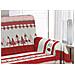 Telo Arredo Granfoulard Copritutto Cotone Copriletto Multiuso Disegni Invernali Ob 2 Piazze Oliver Rosso - Foto miniatura 7