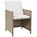 Sedie Da Giardino Con Sgabelli 2 Pz In Polyrattan Beige - Foto miniatura 2