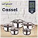 Cassel 12 Pezzi In Acciaio Inox Con Padella (16/20/24 Cm) Red&marble In Alluminio Stampato - Foto miniatura 8