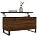 Tavolino Salotto Rovere Marrone 90x44,5x45 Cm Legno Multistrato - Foto miniatura 3