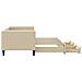 Divano Letto Estraibile Con Cassetti Crema 80x200 Cm In Tessuto - Foto miniatura 3