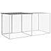 Gabbia Polli Tetto Grigio Chiaro 203x98x90 Cm Acciaio Zincato - Foto miniatura 4