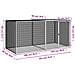 Gabbia Polli Tetto Grigio Chiaro 203x98x90 Cm Acciaio Zincato - Foto miniatura 7
