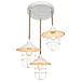 Lampada A Sospensione Bulut Asz0632 3 Luci Metallo Bianco E Corda - Foto miniatura 1