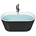 Vasca Da Bagno Freestanding Havana 170 X 73 Cm Nero /bianco - Foto miniatura 4