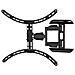00220836 Supporto Tv A Parete 190,5 Cm (75"") Nero - Foto miniatura 3