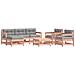 Set Divani Giardino 7 Pz Con Cuscini Legno Massello Di Douglas - Foto miniatura 2