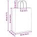 Sacchetti di Carta Kraft 50 pz con Manici Bianchi 26x12x35 cm - Foto miniatura 10