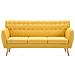 Divano A 3 Posti Rivestito In Tessuto 172x70x82 Cm Giallo - Foto miniatura 2